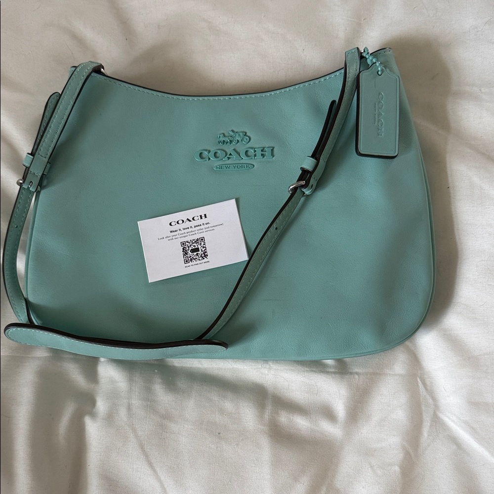 Coach Women's Light Green Shoulder Bag